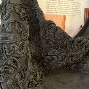 90s black detailed tank top